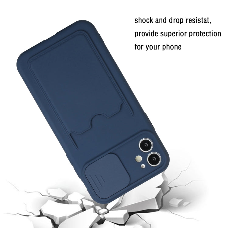 For iPhone 12 Sliding Camera Cover Design TPU Protective Case with Card Slot