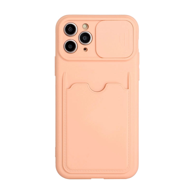 For iPhone 11 Pro Max Sliding Camera Cover Design TPU Protective Case with Card Slot