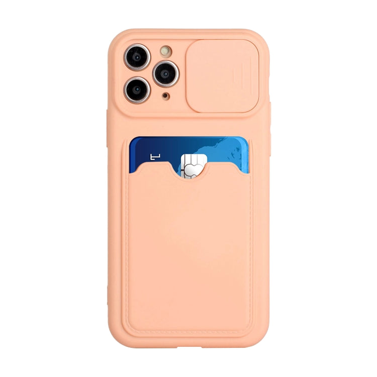 For iPhone 11 Pro Max Sliding Camera Cover Design TPU Protective Case with Card Slot