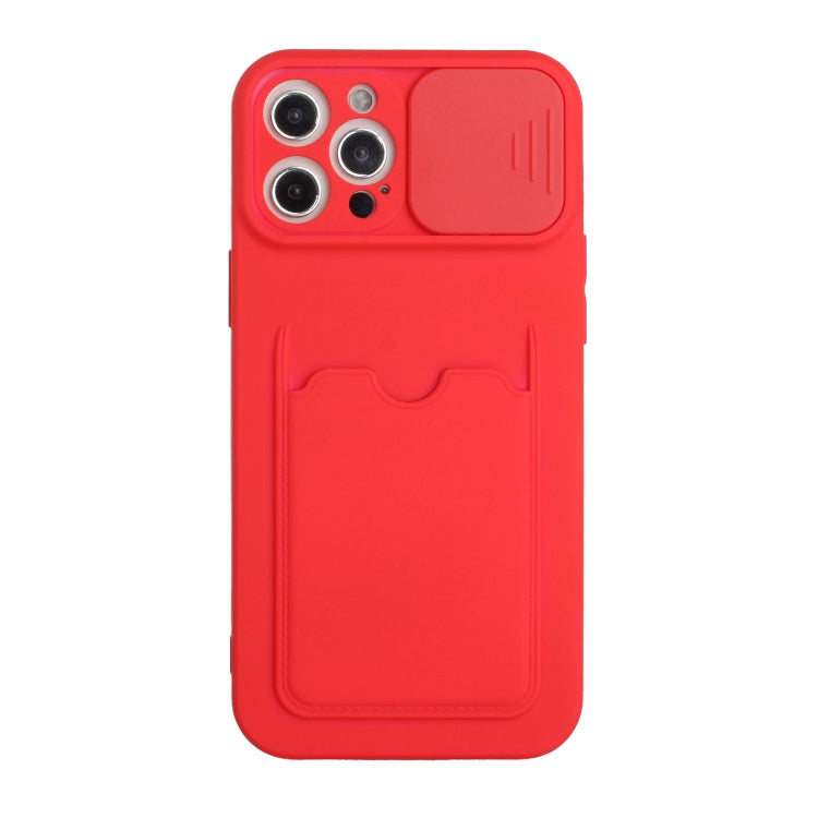 For iPhone 12 Pro Sliding Camera Cover Design TPU Protective Case with Card Slot