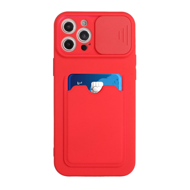 For iPhone 12 Pro Sliding Camera Cover Design TPU Protective Case with Card Slot