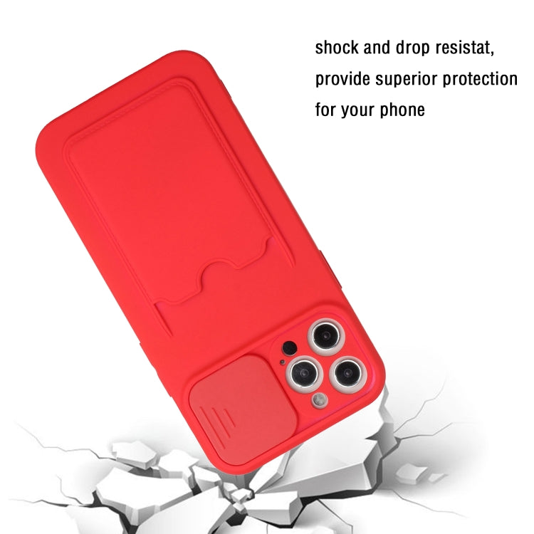 For iPhone 12 Pro Sliding Camera Cover Design TPU Protective Case with Card Slot