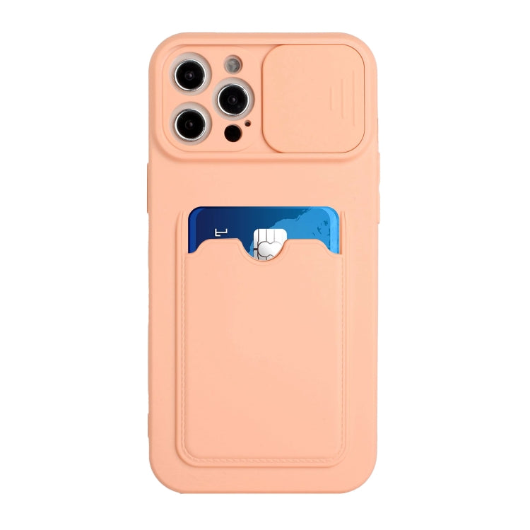 For iPhone 12 Pro Sliding Camera Cover Design TPU Protective Case with Card Slot