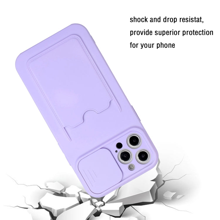 For iPhone 12 Pro Sliding Camera Cover Design TPU Protective Case with Card Slot
