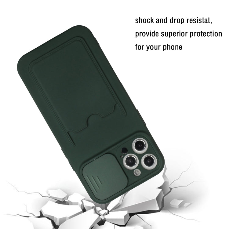For iPhone 12 Pro Sliding Camera Cover Design TPU Protective Case with Card Slot