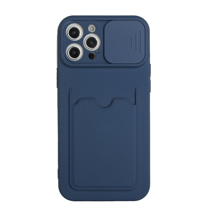 For iPhone 12 Pro Sliding Camera Cover Design TPU Protective Case with Card Slot