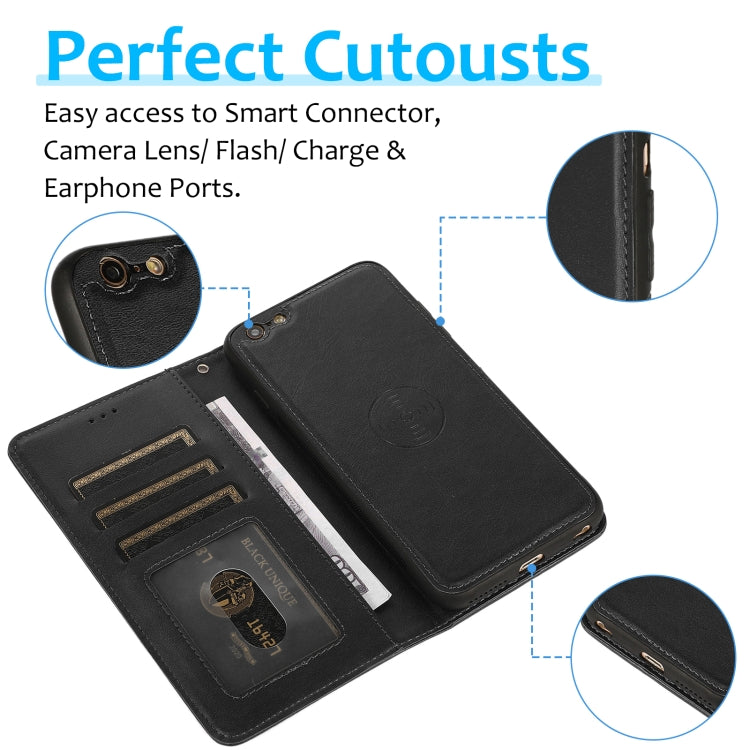 Calf Texture 2 in 1 Detachable Magnetic Back Cover Horizontal Flip Leather Case with Holder & Card Slots & Wallet & Photo Frame For iPhone 6s Plus / 6 Plus