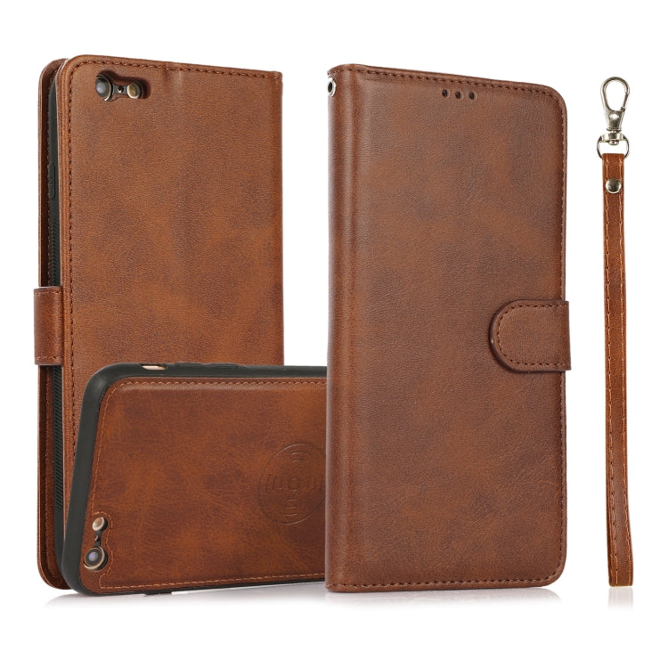 Calf Texture 2 in 1 Detachable Magnetic Back Cover Horizontal Flip Leather Case with Holder & Card Slots & Wallet & Photo Frame For iPhone 6s Plus / 6 Plus
