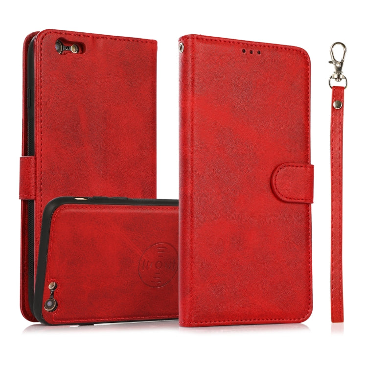 Calf Texture 2 in 1 Detachable Magnetic Back Cover Horizontal Flip Leather Case with Holder & Card Slots & Wallet & Photo Frame For iPhone 6s Plus / 6 Plus