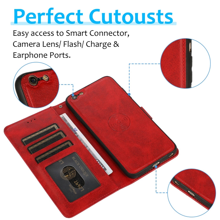 Calf Texture 2 in 1 Detachable Magnetic Back Cover Horizontal Flip Leather Case with Holder & Card Slots & Wallet & Photo Frame For iPhone 6s Plus / 6 Plus