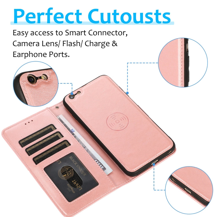 Calf Texture 2 in 1 Detachable Magnetic Back Cover Horizontal Flip Leather Case with Holder & Card Slots & Wallet & Photo Frame For iPhone 6s Plus / 6 Plus