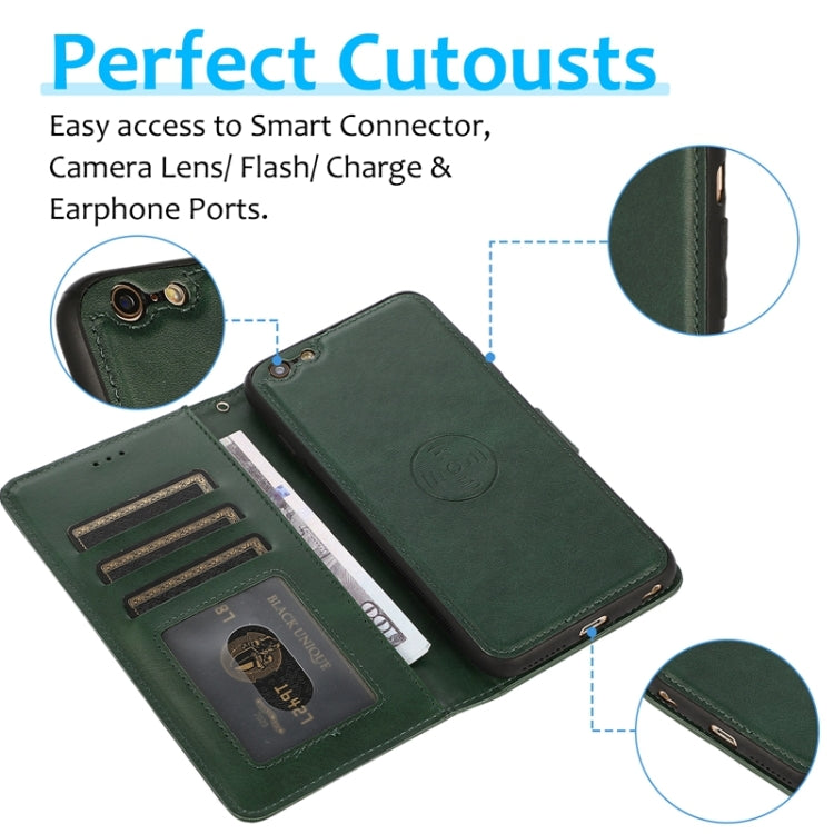 Calf Texture 2 in 1 Detachable Magnetic Back Cover Horizontal Flip Leather Case with Holder & Card Slots & Wallet & Photo Frame For iPhone 6s Plus / 6 Plus