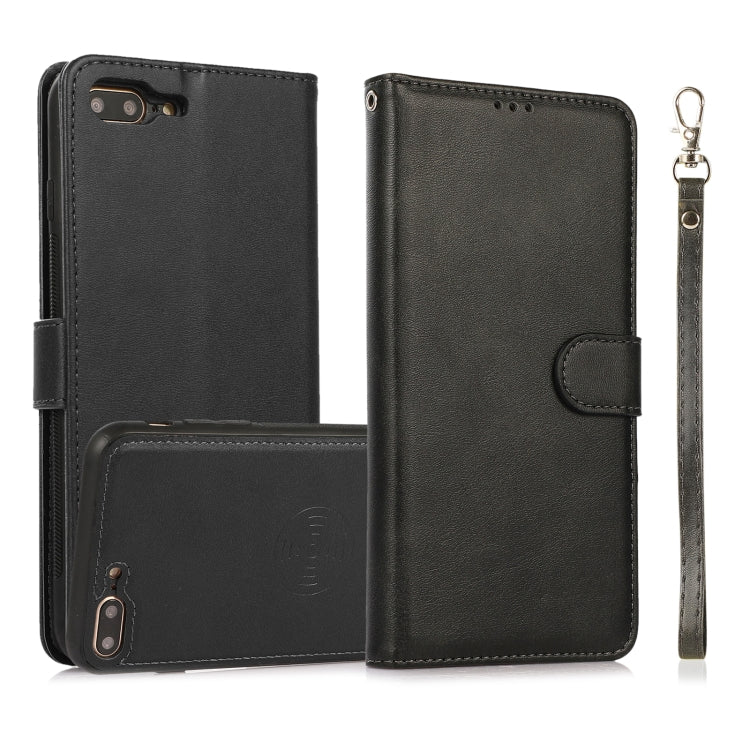 Calf Texture 2 in 1 Detachable Magnetic Back Cover Horizontal Flip Leather Case with Holder & Card Slots & Wallet & Photo Frame For iPhone 8 Plus / 7 Plus