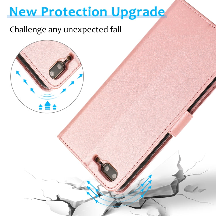 Calf Texture 2 in 1 Detachable Magnetic Back Cover Horizontal Flip Leather Case with Holder & Card Slots & Wallet & Photo Frame For iPhone 8 Plus / 7 Plus