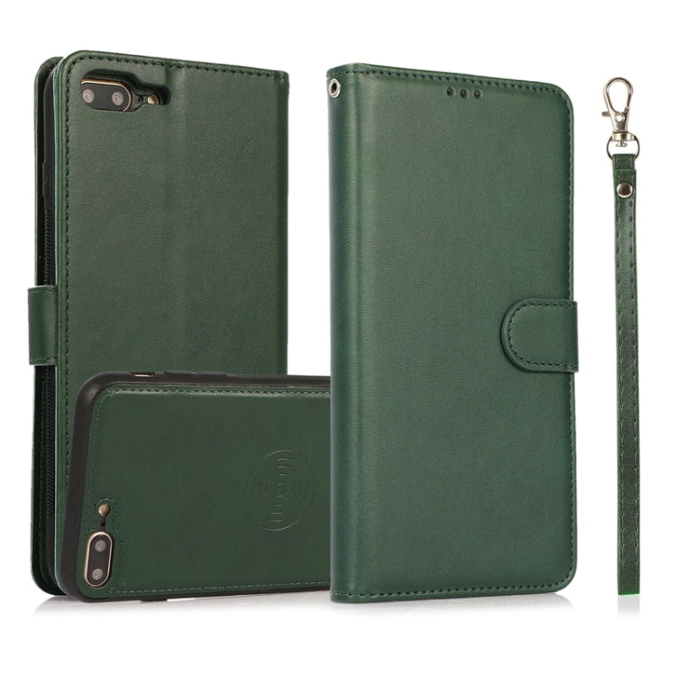 Calf Texture 2 in 1 Detachable Magnetic Back Cover Horizontal Flip Leather Case with Holder & Card Slots & Wallet & Photo Frame For iPhone 8 Plus / 7 Plus