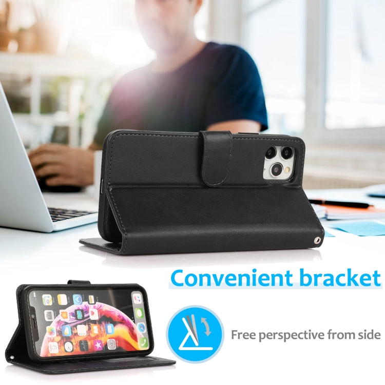 For iPhone 11 Pro Calf Texture 2 in 1 Detachable Magnetic Back Cover Horizontal Flip Leather Case with Holder & Card Slots & Wallet & Photo Frame