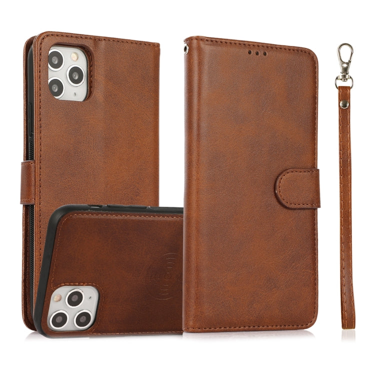 For iPhone 11 Pro Calf Texture 2 in 1 Detachable Magnetic Back Cover Horizontal Flip Leather Case with Holder & Card Slots & Wallet & Photo Frame