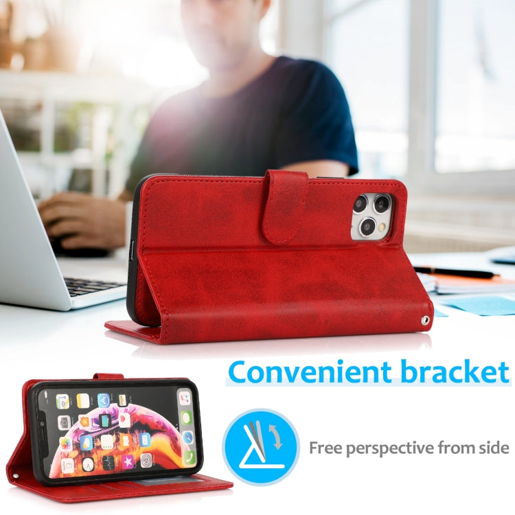 For iPhone 11 Pro Calf Texture 2 in 1 Detachable Magnetic Back Cover Horizontal Flip Leather Case with Holder & Card Slots & Wallet & Photo Frame
