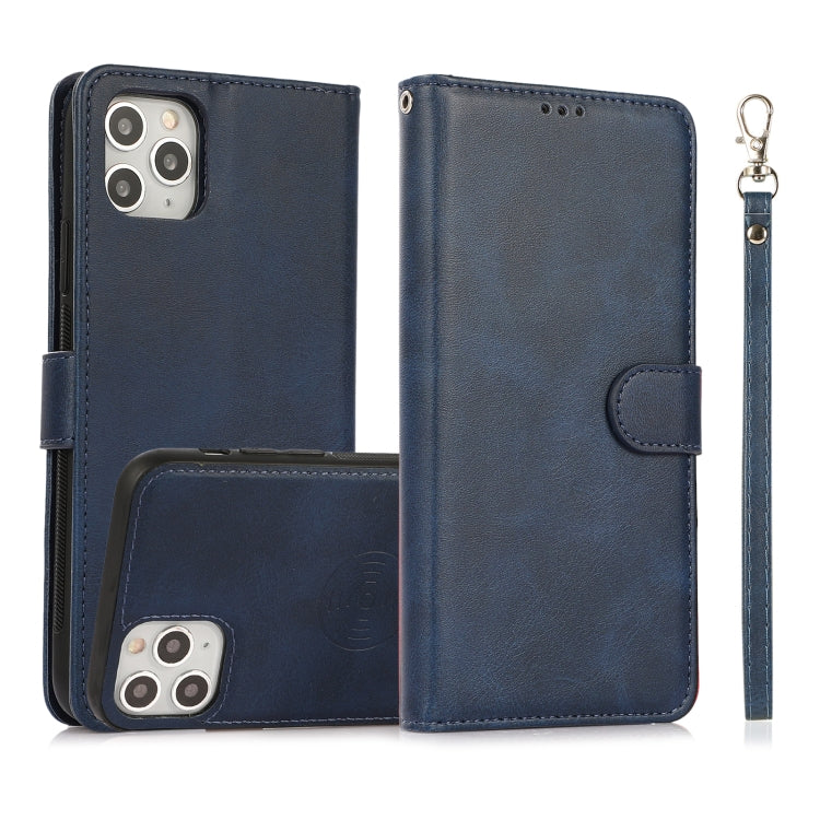 For iPhone 11 Pro Calf Texture 2 in 1 Detachable Magnetic Back Cover Horizontal Flip Leather Case with Holder & Card Slots & Wallet & Photo Frame