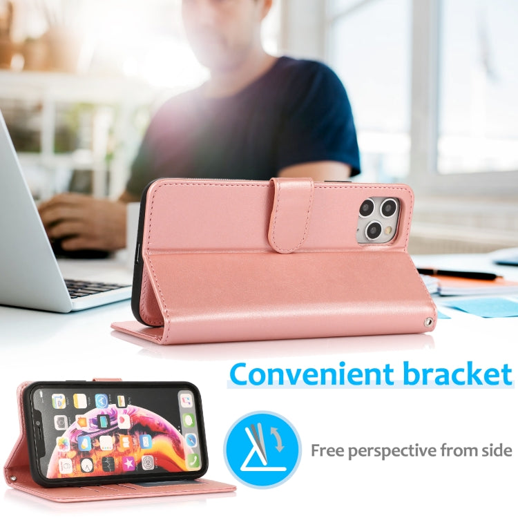 For iPhone 11 Pro Calf Texture 2 in 1 Detachable Magnetic Back Cover Horizontal Flip Leather Case with Holder & Card Slots & Wallet & Photo Frame