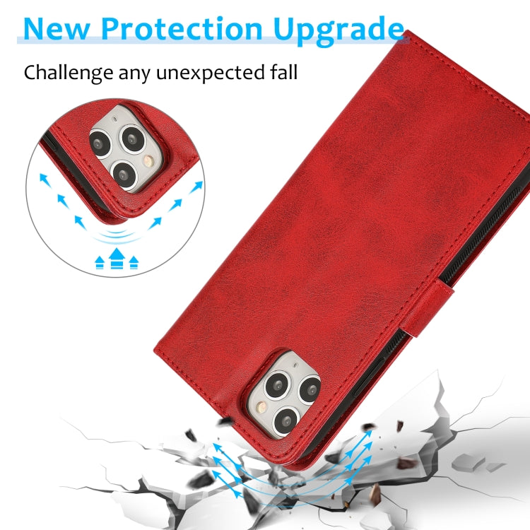 For iPhone 11 Pro Max Calf Texture 2 in 1 Detachable Magnetic Back Cover Horizontal Flip Leather Case with Holder & Card Slots & Wallet & Photo Frame