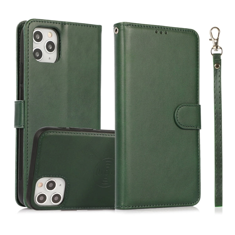 For iPhone 11 Pro Max Calf Texture 2 in 1 Detachable Magnetic Back Cover Horizontal Flip Leather Case with Holder & Card Slots & Wallet & Photo Frame