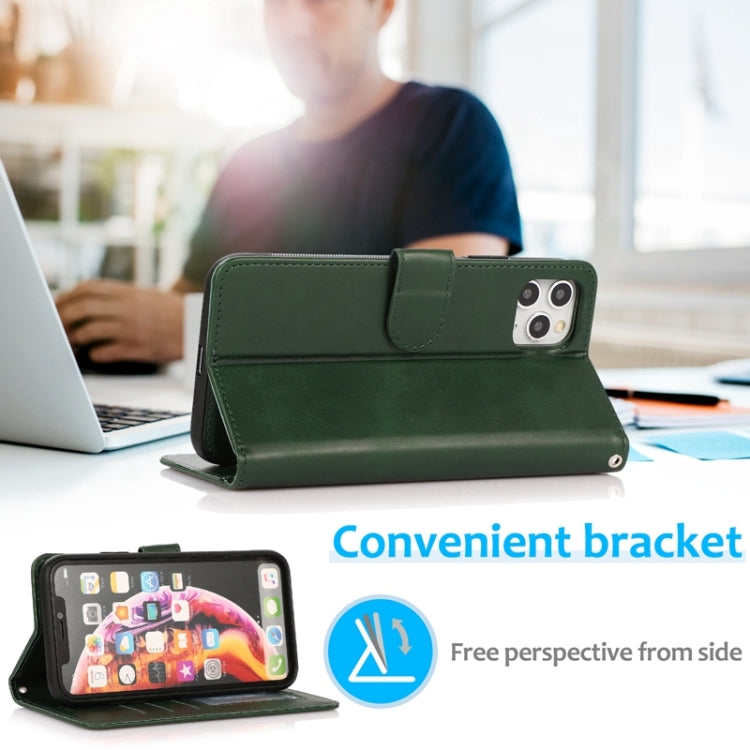 For iPhone 11 Pro Max Calf Texture 2 in 1 Detachable Magnetic Back Cover Horizontal Flip Leather Case with Holder & Card Slots & Wallet & Photo Frame