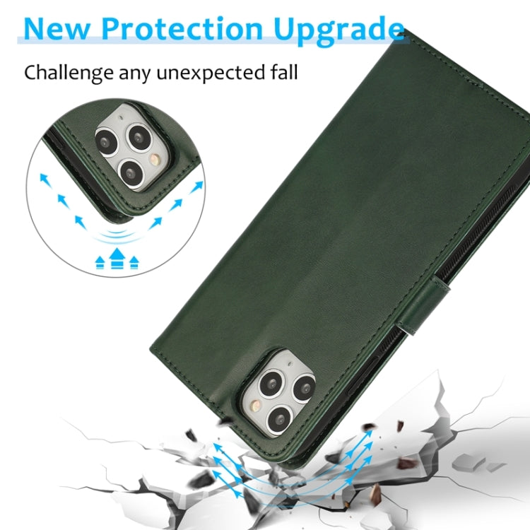 For iPhone 11 Pro Max Calf Texture 2 in 1 Detachable Magnetic Back Cover Horizontal Flip Leather Case with Holder & Card Slots & Wallet & Photo Frame