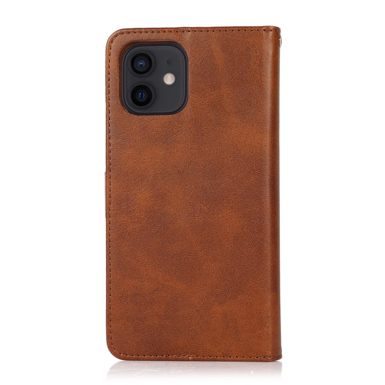 For iPhone 12 mini Calf Texture 2 in 1 Detachable Magnetic Back Cover Horizontal Flip Leather Case with Holder & Card Slots & Wallet & Photo Frame