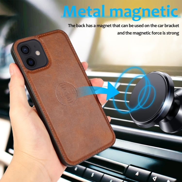 For iPhone 12 mini Calf Texture 2 in 1 Detachable Magnetic Back Cover Horizontal Flip Leather Case with Holder & Card Slots & Wallet & Photo Frame