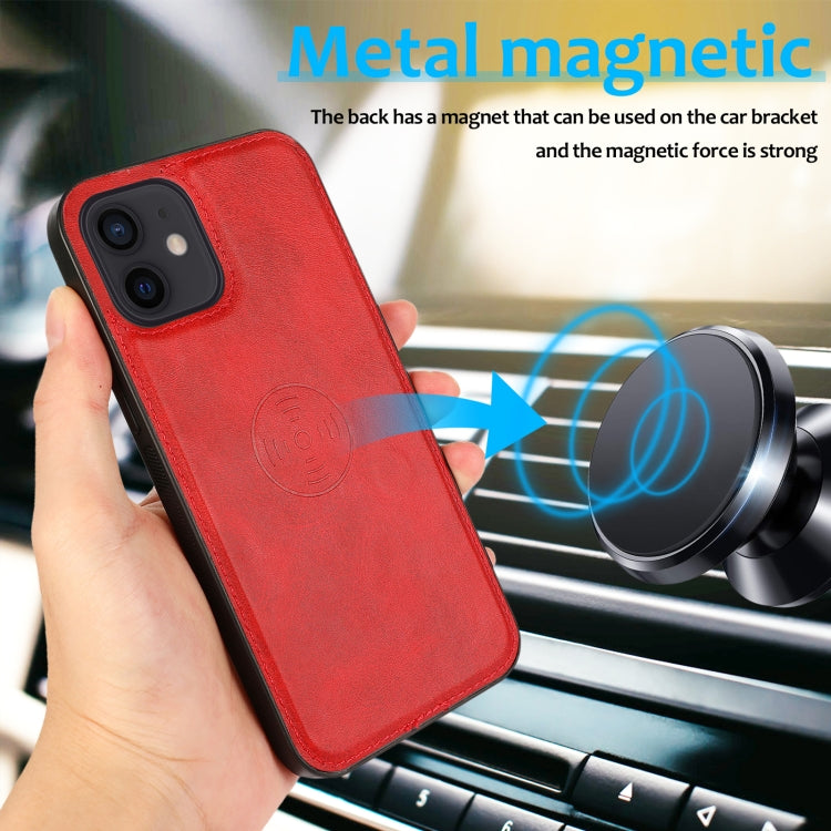 For iPhone 12 mini Calf Texture 2 in 1 Detachable Magnetic Back Cover Horizontal Flip Leather Case with Holder & Card Slots & Wallet & Photo Frame