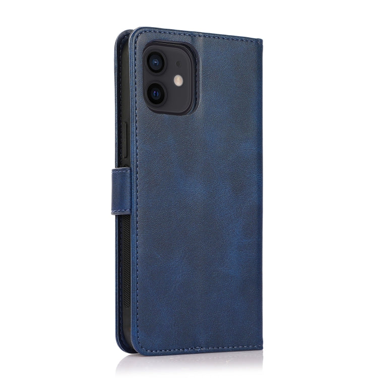 For iPhone 12 mini Calf Texture 2 in 1 Detachable Magnetic Back Cover Horizontal Flip Leather Case with Holder & Card Slots & Wallet & Photo Frame