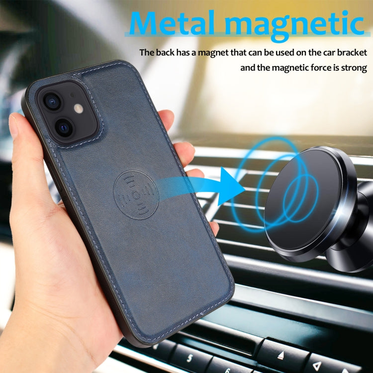 For iPhone 12 mini Calf Texture 2 in 1 Detachable Magnetic Back Cover Horizontal Flip Leather Case with Holder & Card Slots & Wallet & Photo Frame