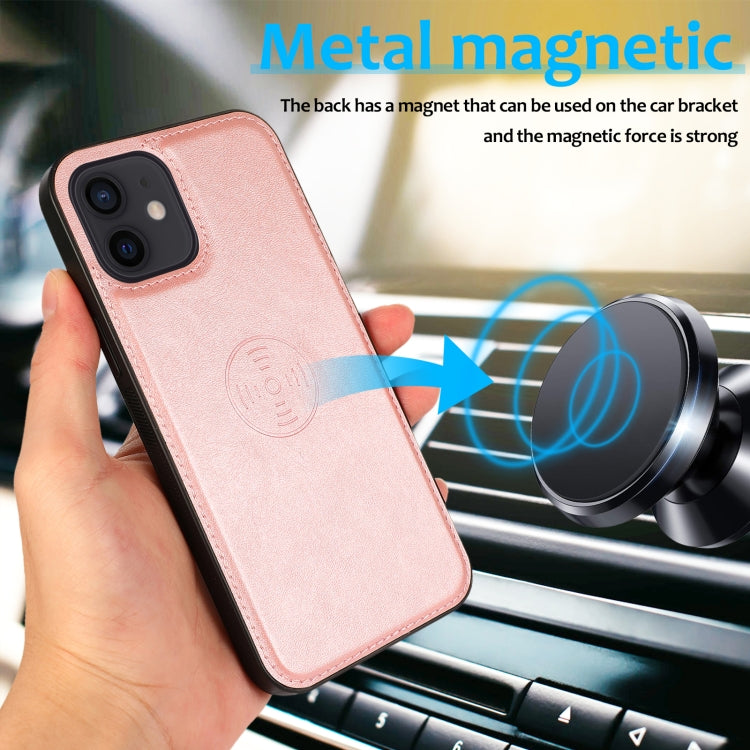 For iPhone 12 mini Calf Texture 2 in 1 Detachable Magnetic Back Cover Horizontal Flip Leather Case with Holder & Card Slots & Wallet & Photo Frame
