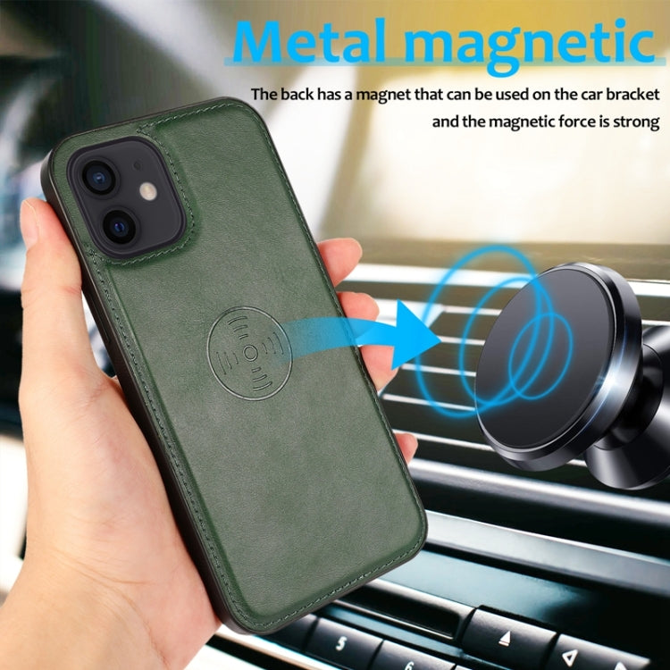 For iPhone 12 mini Calf Texture 2 in 1 Detachable Magnetic Back Cover Horizontal Flip Leather Case with Holder & Card Slots & Wallet & Photo Frame