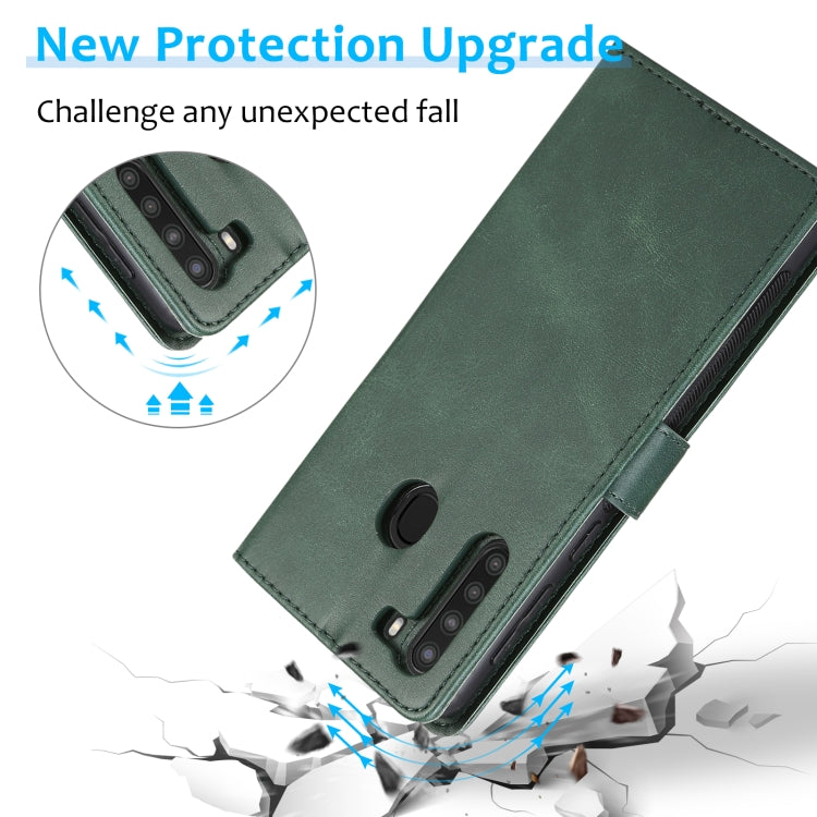 For Samsung Galaxy A21 Calf Texture 2 in 1 Detachable Magnetic Back Cover Horizontal Flip Leather Case with Holder & Card Slots & Wallet & Photo Frame