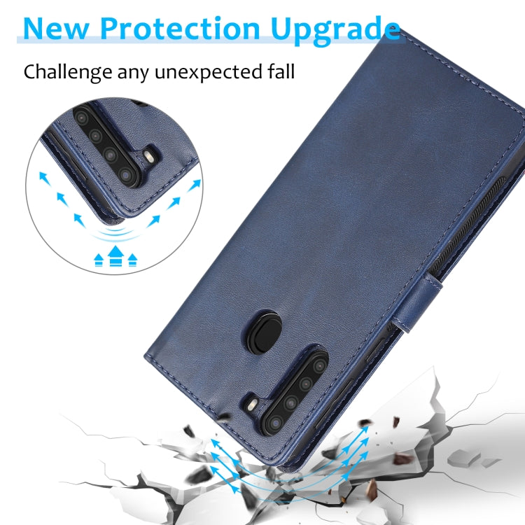 For Samsung Galaxy A21 Calf Texture 2 in 1 Detachable Magnetic Back Cover Horizontal Flip Leather Case with Holder & Card Slots & Wallet & Photo Frame