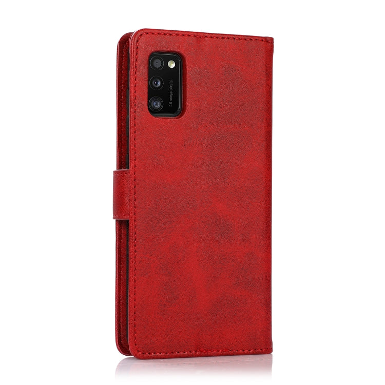 For Samsung Galaxy A41 Calf Texture 2 in 1 Detachable Magnetic Back Cover Horizontal Flip Leather Case with Holder & Card Slots & Wallet & Photo Frame