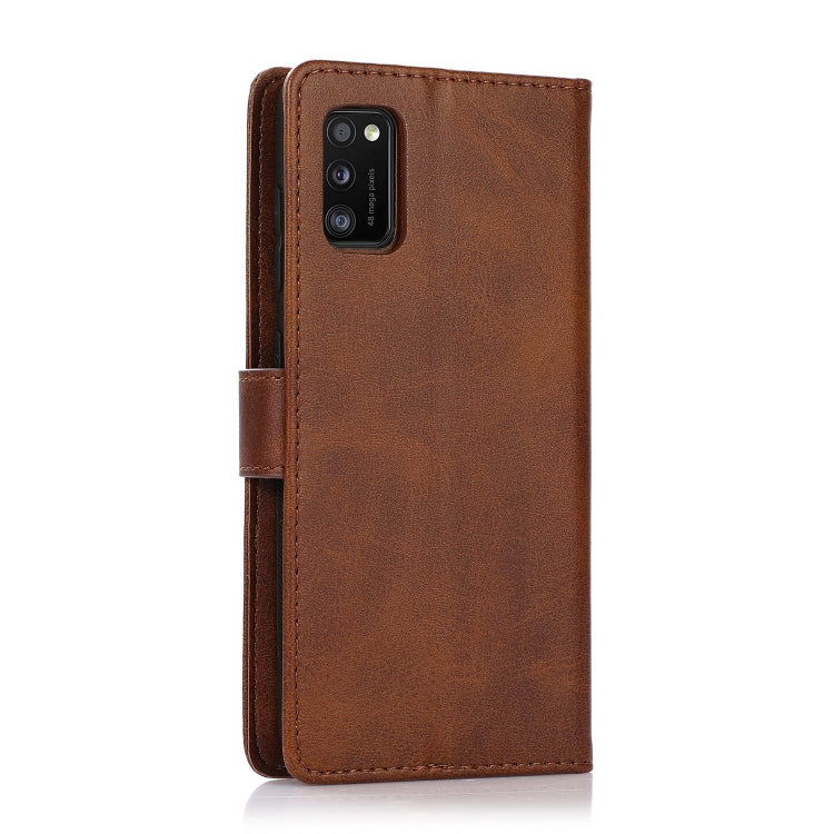 For Samsung Galaxy A41 Calf Texture 2 in 1 Detachable Magnetic Back Cover Horizontal Flip Leather Case with Holder & Card Slots & Wallet & Photo Frame