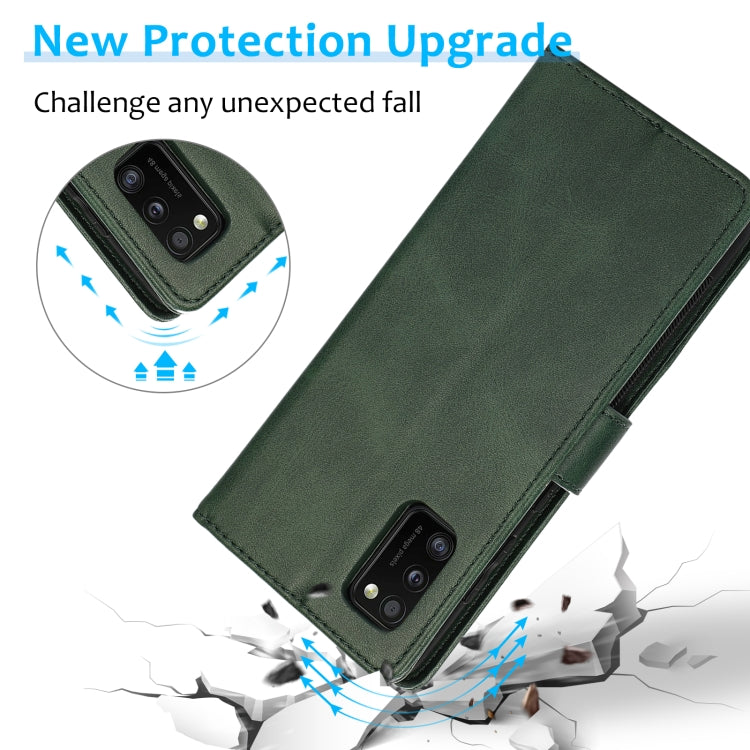For Samsung Galaxy A41 Calf Texture 2 in 1 Detachable Magnetic Back Cover Horizontal Flip Leather Case with Holder & Card Slots & Wallet & Photo Frame