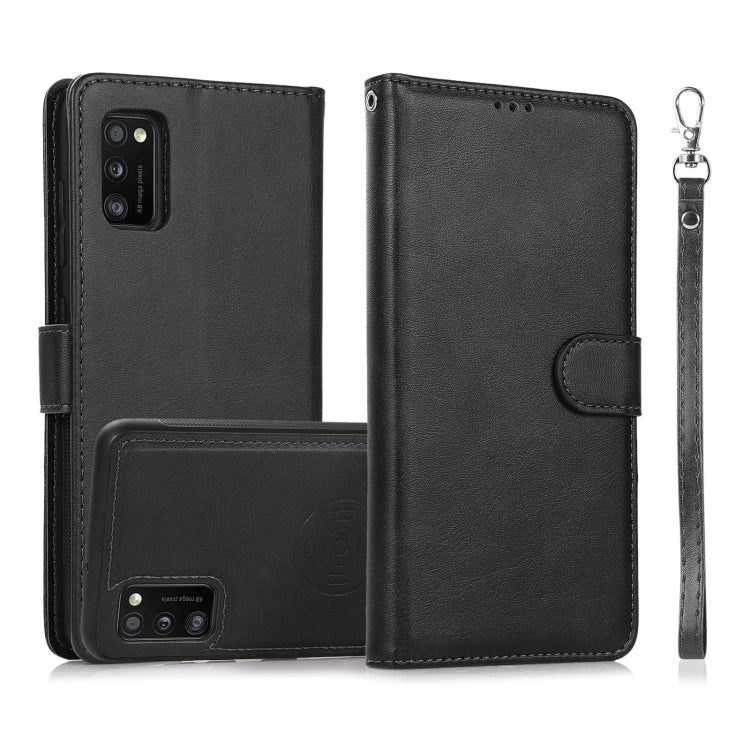 For Samsung Galaxy A41 Calf Texture 2 in 1 Detachable Magnetic Back Cover Horizontal Flip Leather Case with Holder & Card Slots & Wallet & Photo Frame
