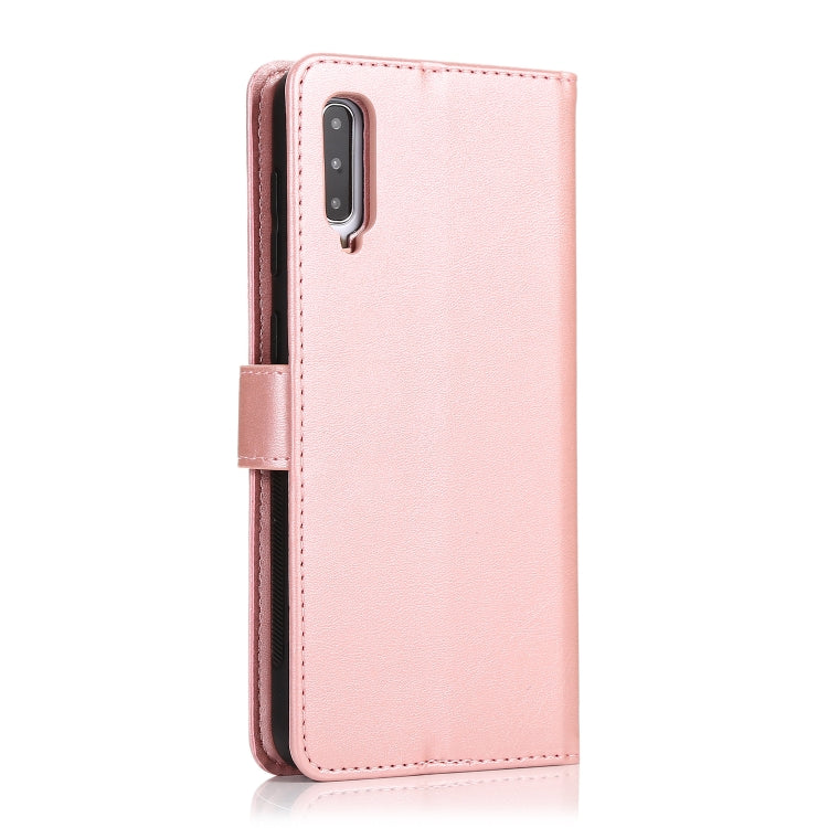 For Samsung Galaxy A50 Calf Texture 2 in 1 Detachable Magnetic Back Cover Horizontal Flip Leather Case with Holder & Card Slots & Wallet & Photo Frame