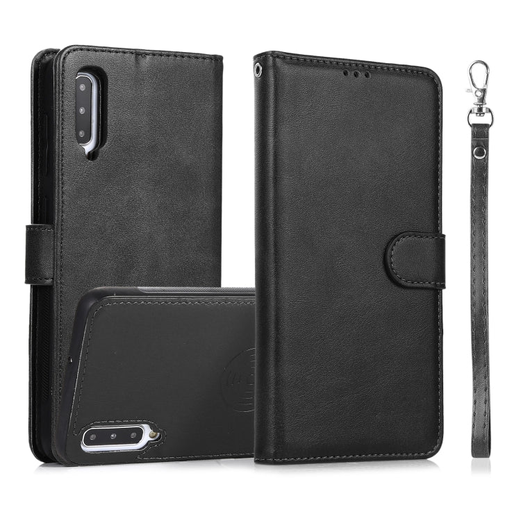 For Samsung Galaxy A50 Calf Texture 2 in 1 Detachable Magnetic Back Cover Horizontal Flip Leather Case with Holder & Card Slots & Wallet & Photo Frame