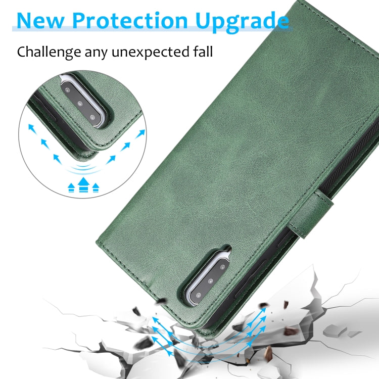 For Samsung Galaxy A50 Calf Texture 2 in 1 Detachable Magnetic Back Cover Horizontal Flip Leather Case with Holder & Card Slots & Wallet & Photo Frame