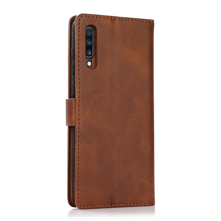 For Samsung Galaxy A50s Calf Texture 2 in 1 Detachable Magnetic Back Cover Horizontal Flip Leather Case with Holder & Card Slots & Wallet & Photo Frame