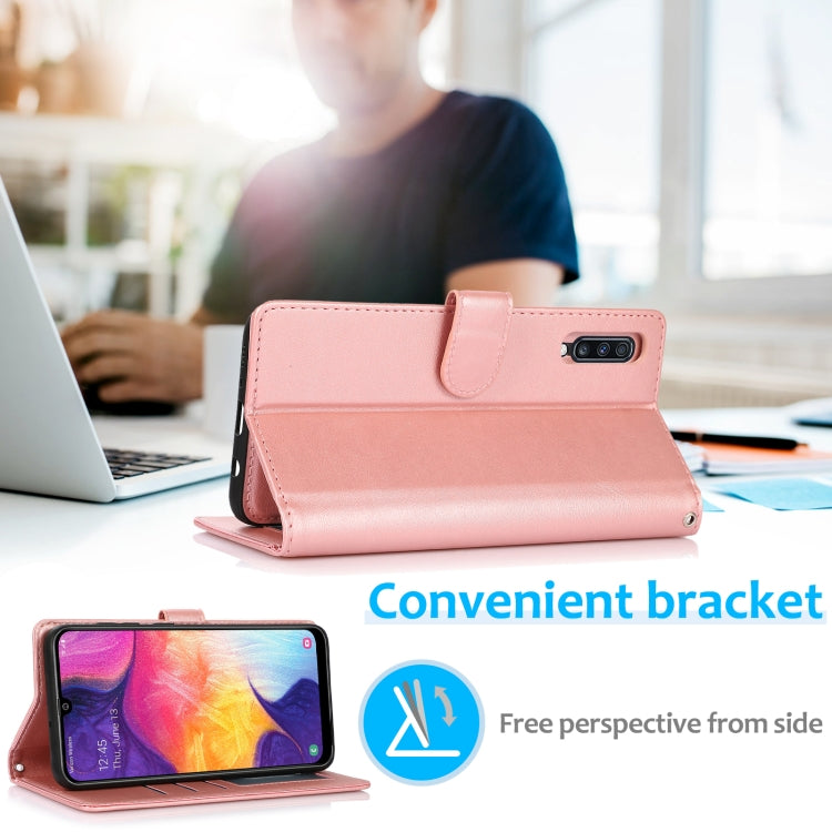 For Samsung Galaxy A50s Calf Texture 2 in 1 Detachable Magnetic Back Cover Horizontal Flip Leather Case with Holder & Card Slots & Wallet & Photo Frame
