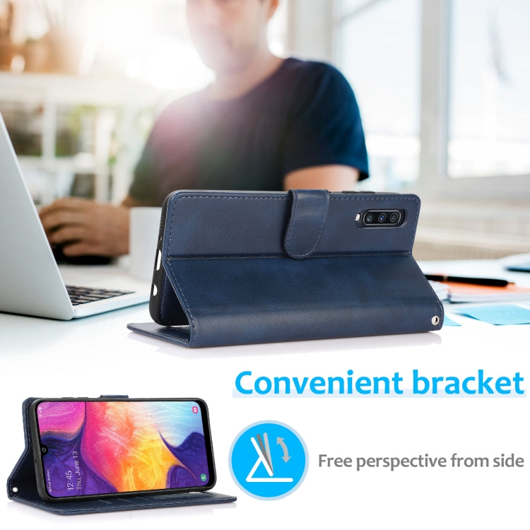 For Samsung Galaxy A50s Calf Texture 2 in 1 Detachable Magnetic Back Cover Horizontal Flip Leather Case with Holder & Card Slots & Wallet & Photo Frame