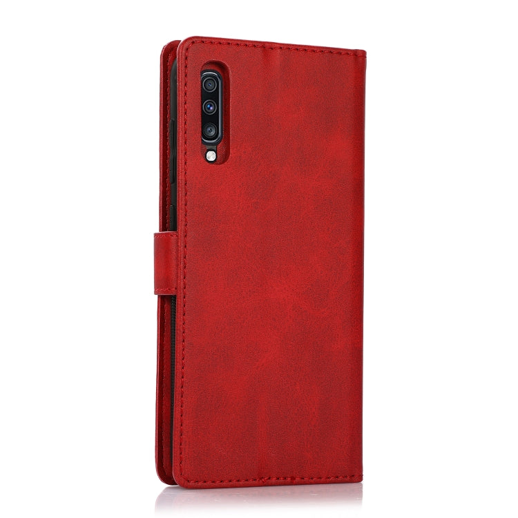 For Samsung Galaxy A70 Calf Texture 2 in 1 Detachable Magnetic Back Cover Horizontal Flip Leather Case with Holder & Card Slots & Wallet & Photo Frame