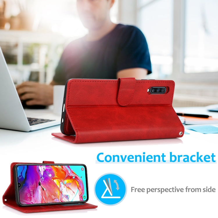 For Samsung Galaxy A70 Calf Texture 2 in 1 Detachable Magnetic Back Cover Horizontal Flip Leather Case with Holder & Card Slots & Wallet & Photo Frame
