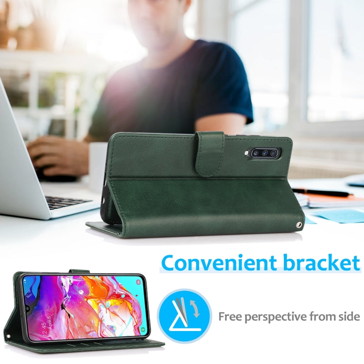 For Samsung Galaxy A70 Calf Texture 2 in 1 Detachable Magnetic Back Cover Horizontal Flip Leather Case with Holder & Card Slots & Wallet & Photo Frame